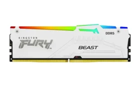 Kingston Fury Beast White RGB 32GB (1x32GB) DDR5 5200MHz / CL40 / DIMM / On-Die ECC / XMP / 1.25V (KF552C40BWA-32)