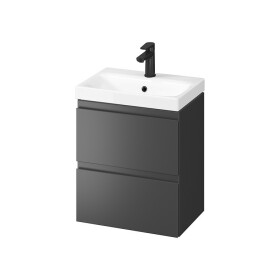 CERSANIT - Sada B888 MODUO SLIM 50 antracit, montáž (skříňka FSC MIX70% SGSCH-COC-007574 + umyvadlo) VIR S801-478