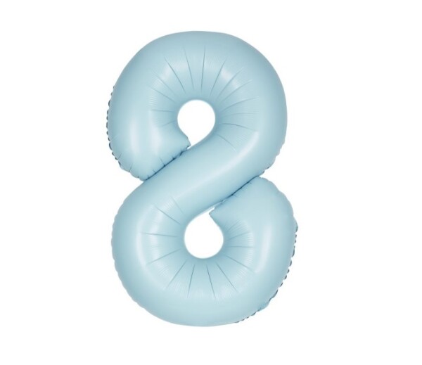 Balónek narozeniny číslo 8 světle modrý 86 cm Balónek narozeniny číslo 8 světle modrý 86 cm
