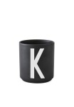 DESIGN LETTERS Porcelánový hrneček/dózička LETTERS Black 300 ml černá barva, porcelán