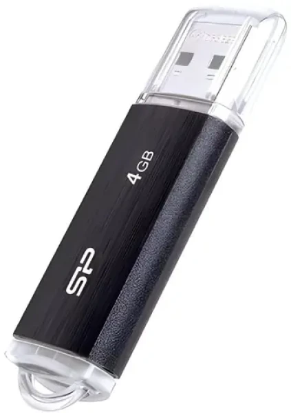 Silicon Power Ultima U02 4GB černá / Flash disk / USB 2.0 (SP004GBUF2U02V1K)