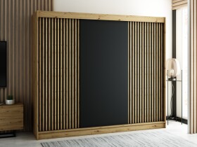 Šatní skříň Abi Lamelo Barva korpusu: Dub artisan, Rozměry: 250 cm