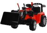Mamido Dětský elektrický traktor Power s radlicí červený