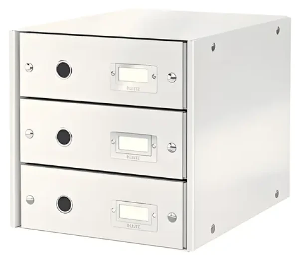 LEITZ Zásuvkový box ClickStore 3 zásuvky bílá / Formát A4 / Karton (60480001)
