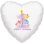 Krásné 1. narozeniny fóliový balónek srdíčko pro holky Balonky.cz Krásné 1. narozeniny fóliový balónek srdíčko pro holky Balonky.cz