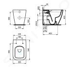 IDEAL STANDARD - i.Life B Stojící WC, vario odpad, RimLS+, SmartGuard, bílá T4616HY