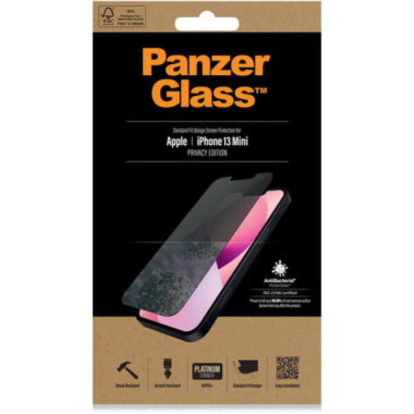 PanzerGlass - Tvrzené Sklo Standard Fit Privacy AB pro iPhone 13 mini, transparent, Transparentní P2741