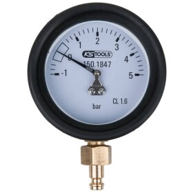 KS Tools 150.1847 Manometr 1,0 - 5,0 bar vč Připojovací vsuvka a ochranný kryt