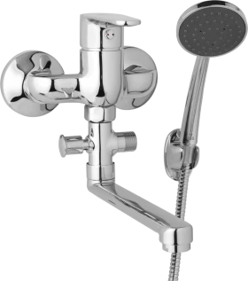 JB Sanitary Nástěnná umyvadlová a sprchová baterie TIRA, rozteč 100 mm s příslušenstvím, ramínko 200 mm D10 31 01