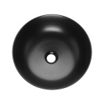 INVENA - Umyvadlo na desku DOKOS 39,5 cm, černá pololesk CE-19-005-C