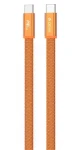 Devia Ultra3 USB-C - USB-C 1,5m oranžová / Nabíjecí kabel / plochý kovový opletený / PD 240W (6942297147751)