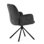 Jídelní židle, černá, hladká látka, DCH-D1330 BK2