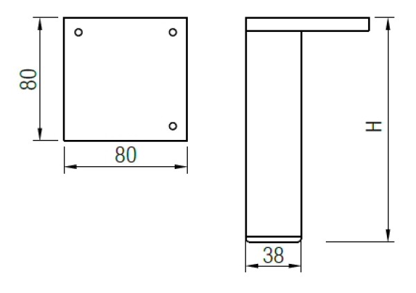 Strong nábytková nožka NA972/120 (401548)