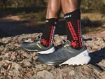 Běžecké kompresní ponožky Compressport Pro Racing Socks v4.0 Trail BLACK/RED Velikost: EU