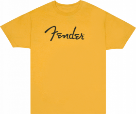 Fender Spaghetti Logo T-Shirt, Butterscotch, M