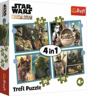 Trefl - Puzzle - Star Wars: Mandalorian 4v1