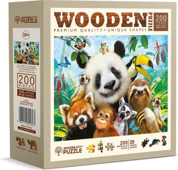 WOODEN CITY Dřevěné puzzle Vítejte v džungli