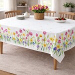DumDekorace Dekorativní ubrus s jarními květinami Šířka: 140 cm | Délka: 200 cm