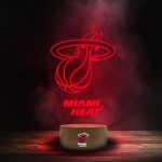 Cedule Miami Heat NBA Team Logo LED-Leuchtschild