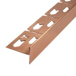 REA - Spádová lišta sprchové vaničky 100cm Brush Copper vlevo REA-K9490