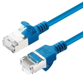 MicroConnect CAT6A U-FTP SLIM 10m modrá / Patch kabel / LSZH (V-FTP6A10B-SLIM)