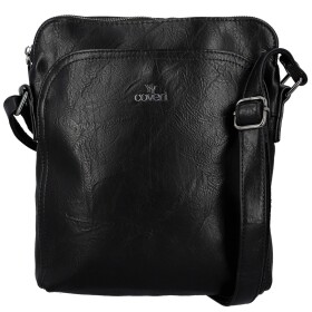 Trendy dámská koženková crossbody kabelka Coveri Poala, černá
