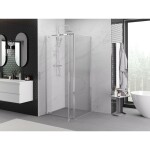 MEXEN/S - Exo sprchový kout dveře křídlové 90 x 90, transparent, chrom 8182-090-090-01-00