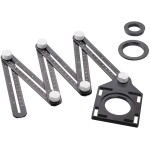 LEVIOR 14077 Pravítko víceúčelové, skládací, kovové, 12 x 17,5cm