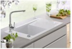 VILLEROY & BOCH - Keramický dřez Timeline 60 White alpin nástavný 1000 x 510 bez excentru 679001R1