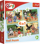 Trefl Puzzle Bing - Šťastný den 4v1 (12,15,20,24 dílků) - Trefl