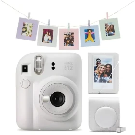 Fujifilm Instax Mini 12 Mega Pack Clay White / Instantní fotoaparát / pouzdro + album + 10 kartiček (70100163467)