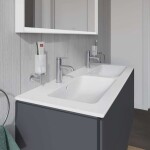 DURAVIT - ME by Starck Dvojumyvadlo nábytkové 130x49 cm, s přepadem, 2 otvory pro baterie, bílá 2336130000