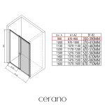 CERANO - Sprchový kout Varone POINT L/P - 6 mm - chrom, transparentní sklo - 90x100x195 - posuvný CER-DY505-90100