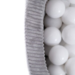 PLUSH NEST PLUSH NEST Suchý bazén kulatý Manšestr (šedý) Ø 90 × 30 cm