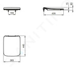 IDEAL STANDARD - Strada II WC sedátko ultra ploché, Soft-close, bílá T360101