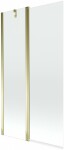 MEXEN - Flip vanová zástěna 1-křídlo 100x150 cm, transparent, zlato 894-100-101-50-00