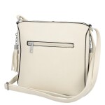 Trendy dámská koženková crossbody kabelka Lída, béžová