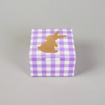 Cake star Velikonoční krabička kostka fialová 10x10x6,5 cm