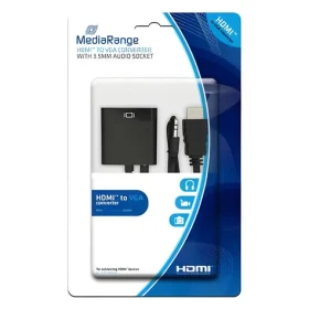 MediaRange HDMI na VGA + audio černá / Adaptér / pozlacené konektory (MRCS167)
