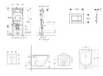 GEBERIT - Duofix Set předstěnové instalace, klozetu Oudee a sedátka softclose, tlačítko Sigma20, matná černá/černá SANI11CA5174