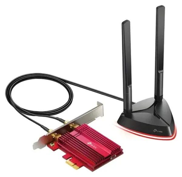TP-Link Archer TX3000E červeno-stříbrná / Wi-Fi adaptér / PCIe / AX3000 / Wi-Fi 6 / Bluetooth 5.0