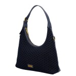 Stylová dámská háčkovaná kabelka Coveri Luna, modrá