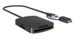 Icy Box IB-CR302-CU3 černá / Externí čtečka paměťových karet / 4v1 / USB-A USB-C 3.2 Gen 1 (IB-CR302-CU3)