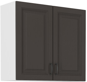 Horní skříňka Stilo 80 G-72 2F Barva korpusu: Bílá, Barva dvířek: Grafit