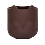 OYOY Terakotový květináč Bear 9 cm, hnědá barva, keramika