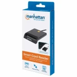 Manhattan externí USB čtečka čipových karet černá / Čtečka karet / USB 2.0 (102049)