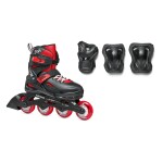 Kolečkové brusle Rollerblade FURY Combo, Black/Red Velikost EUR: 29 -33