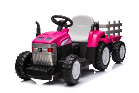 Mamido Dětský elektrický traktor s vlečkou Farm 24V 2x45W růžový