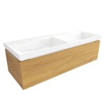 Koupelnová skříňka s umyvadlem SAT Feel 120x30x46 cm medový dub mat SATFEEL120DMU4 SATFEEL120DMU4