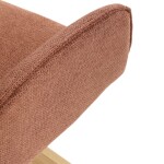 Židle jídelní s područkami, oranžová voděodpudivá látka, dubové nohy, otočná 360°